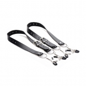 Ремни с зажимами для половых губ Spread Labia Spreader Straps with Clamps - XR Brands - купить с доставкой в Севастополе