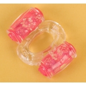 Прозрачное виброкольцо с двумя вибропульками - Toyfa Basic - в Севастополе купить с доставкой