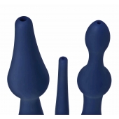 Набор из 3 универсальных насадок для анального душа Universal 3 Piece Silicone Enema Attachment Set - XR Brands - купить с доставкой в Севастополе