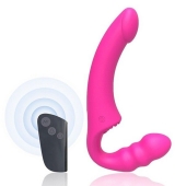 Розовый безремневой страпон Straples Strap-On Dildo - Erokay - купить с доставкой в Севастополе
