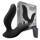 Черный вибромассажер простаты 3,5’’ Remote Control Curve P-spot Massager - 12 см. - Erokay - в Севастополе купить с доставкой