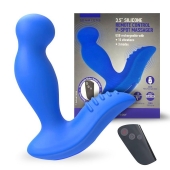 Синий вибромассажер простаты 3,5’’ Remote Control P-spot Massager - 12,5 см. - Erokay - в Севастополе купить с доставкой