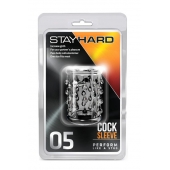 Прозрачная насадка с капельками STAY HARD COCK SLEEVE 05 CLEAR - Blush Novelties - в Севастополе купить с доставкой
