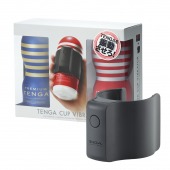 Набор Tenga Cup Vibrator 1st Set: вибратор Cup Vibrator, мастурбатор Original Vacuum Cup, мастурбатор Premium Original Vacuum Cup - Tenga - в Севастополе купить с доставкой