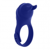 Синее эрекционное виброкольцо с клиторальной подушечкой и пультом ДУ Adjustable Fun Ring - Zero Tolerance - в Севастополе купить с доставкой