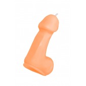 Оранжевая свеча в форме пениса - 47 гр. - Pecado - купить с доставкой в Севастополе