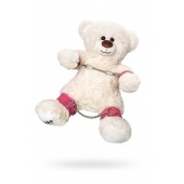 Бондажный набор: белый мишка с розовыми оковами и наручниками - Pecado - купить с доставкой в Севастополе