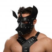 Черная кожаная маска «Собака» - Crazy Handmade - купить с доставкой в Севастополе