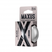 Черные утолщенные презервативы MAXUS Extra Strong с железным кейсом - 3 шт. - Maxus - купить с доставкой в Севастополе
