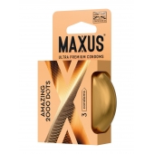 Точечные презервативы MAXUS 2000 Amazing Dots с железным кейсом - 3 шт. - Maxus - купить с доставкой в Севастополе