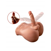 Телесный мужской торс с вибрацией и возвратно-поступательными движениями Bartlett - SHEQU