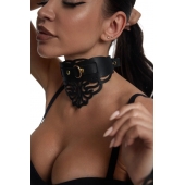 Фигурный чокер с узорами и золотистой фурнитурой - Crazy Handmade - купить с доставкой в Севастополе