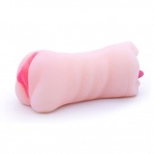 Телесный двусторонний мастурбатор - вагина и ротик - Boys of Toys - в Севастополе купить с доставкой