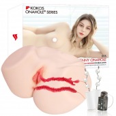 Мастурбатор-полуторс с двойным слоем материала и вибрацией Jenny Onahole Real Vagina - KOKOS - в Севастополе купить с доставкой