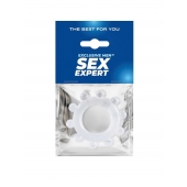 Прозрачное эрекционное кольцо со стимулирующими шариками - Sex Expert - в Севастополе купить с доставкой