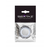 Эластичное эрекционное колечко с черными «ресничками» - Sextaz - в Севастополе купить с доставкой
