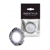 Эластичное эрекционное колечко с черными «ресничками» - Sextaz - в Севастополе купить с доставкой