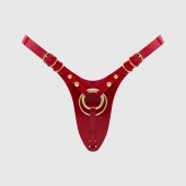 Красный пояс для фиксации насадок Strap-On-Me Leatherette Harness Fabulous - Strap-on-me - купить с доставкой в Севастополе