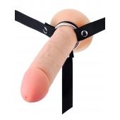 Мужской полый страпон на регулируемых ремешках - 22 см. - Sex Expert - купить с доставкой в Севастополе