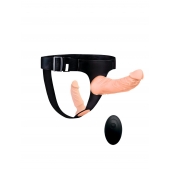 Женский страпон с 2 насадками, вибрацией и пультом ДУ - Erowoman-Eroman - купить с доставкой в Севастополе