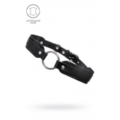 Черный кожаный чокер-ошейник со скруглёнными углами - Pecado - купить с доставкой в Севастополе