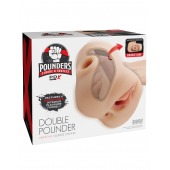 Телесный мастурбатор с вибрацией Double Pounder Vibrating Squeeze Stroker - Pipedream - в Севастополе купить с доставкой