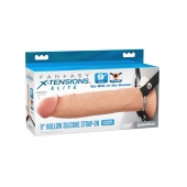 Телесный пустотелый фаллопротез 9’’ Hollow Silicone Strap-On - 24,1 см. - Pipedream - купить с доставкой в Севастополе