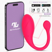 Ярко-розовое интерактивное виброяйцо Bulby - Intoyou