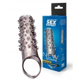 Дымчатая насадка на пенис с шипами и выпуклостями - 12 см. - Sex Expert - в Севастополе купить с доставкой