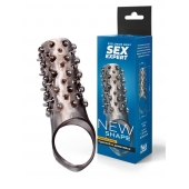Дымчатая насадка на пенис с шипами и выпуклостями - 12,5 см. - Sex Expert - в Севастополе купить с доставкой