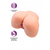 Телесный мастурбатор в форме попки с 2 любовными входами - No Name - в Севастополе купить с доставкой