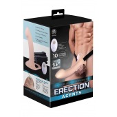 Телесный полый страпон с вибрацией Erection Agents - 24,1 см. - NMC - купить с доставкой в Севастополе
