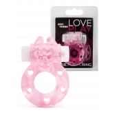 Розовое эрекционное виброкольцо в форме зайчика - 1137 - в Севастополе купить с доставкой