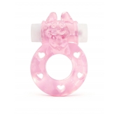 Розовое эрекционное виброкольцо в форме зайчика - 1137 - в Севастополе купить с доставкой