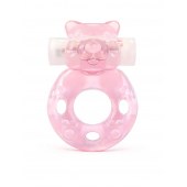 Розовое эрекционное виброкольцо в форме мишки - 1137 - в Севастополе купить с доставкой