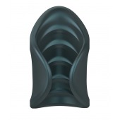 Серый сквозной мастурбатор с вибрацией Manwan Starter - Manwan - в Севастополе купить с доставкой