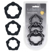 Набор из 3 эрекционных колец Beaded Silicone Cockring Set - Shots Media BV - в Севастополе купить с доставкой