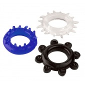 Набор из 3 эрекционных колец разного цвета и рельефа - Boys of Toys - в Севастополе купить с доставкой