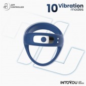 Синее интерактивное эрекционное виброкольцо Rank - Intoyou - в Севастополе купить с доставкой