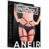 Черные стрепы на бёдра Aneir - Intoyou - купить с доставкой в Севастополе