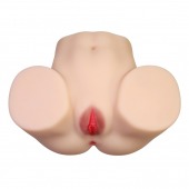 Телесный мастурбатор с 2 любовными отверстиями Olivia - Baile - в Севастополе купить с доставкой