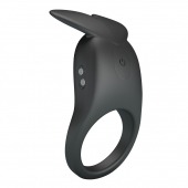 Черное перезаряжаемое виброкольцо Carlton - Baile - в Севастополе купить с доставкой