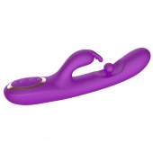 Фиолетовый вибратор-кролик с вращающимся шариком - Secwell