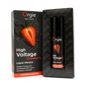 Жидкий вибратор Orgie High Voltage Strawberry - 15 мл. - ORGIE - купить с доставкой в Севастополе