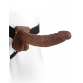 Полый мужской фаллопротез Hollow Strap-On with Balls - 24 см. - Pipedream - купить с доставкой в Севастополе