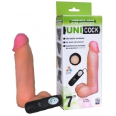 Фаллическая насадка Харнесс UNICOCK 7  с вибрацией - 19 см. - LOVETOY (А-Полимер) - купить с доставкой в Севастополе
