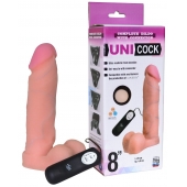 Фаллическая насадка Харнесс UNICOCK 8  с вибрацией - 20 см. - LOVETOY (А-Полимер) - купить с доставкой в Севастополе