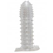 Гелевая прозрачная насадка c шипами - 12 см. - Toyfa Basic - в Севастополе купить с доставкой