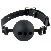 Силиконовый кляп-шар с отверстиями для дыхания Silicone Breathable Ball Gag Small - Pipedream - купить с доставкой в Севастополе