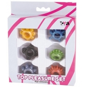 Набор из 6 разноцветных эрекционных колец - Toyfa Basic - в Севастополе купить с доставкой